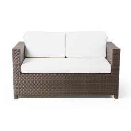 Rattan Lounge Madison braun 2er Sofa