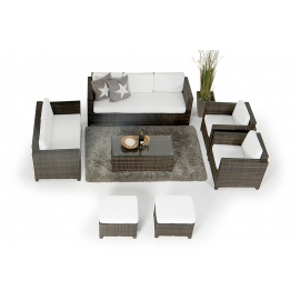 Rattan Lounge Madison Deluxe braun