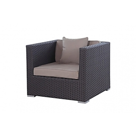 Rattan Lounge President XL Sessel braun