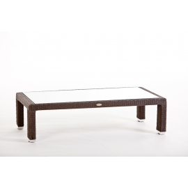 Rattan Loungetisch Edinburgh Rattangeflecht schwarz