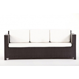 Rattanmöbel Rimini schwarz Gartensofa