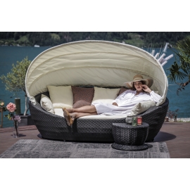 Rattan Sonneninsel Hawaii schwarz