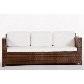 Rattanmöbel Rimini Rattan Gartenmöbe braun Gartensofa