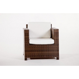 Rattanmöbel Rimini Rattan Gartenmöbe braun Sessel