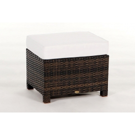 Rattanmöbel Dallas Luxus Hocker braun