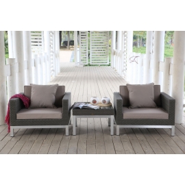 Rattanmöbel: Ela Lounge Polsterbezug sandbraun
