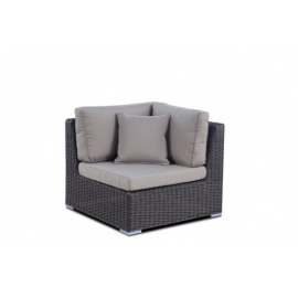 Rattanmöbel Gartenmöbel Denver Ecke braun