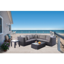 Rattanmöbel Gartenmöbel Denver Lounge braun