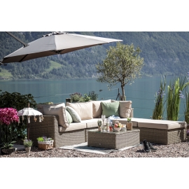 Rattanmöbel mit Liege Potter natural