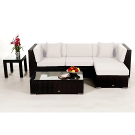 Rattanmöbel Murano Stoffebezug beige