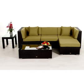 Rattanmöbel Murano Stoffbezug lime