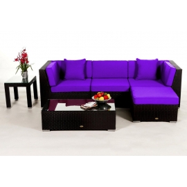 Rattanmöbel Murano Stoffbezug violett