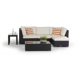 Rattanmöbel Rattan Gartenmöbel Karibik schwarz