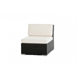 Rattanmöbel Rattan Lounge President schwarz Mittelteil