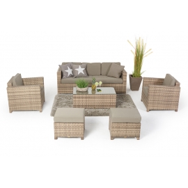Rattanmoebel Rimini Luxus Lounge Set natural