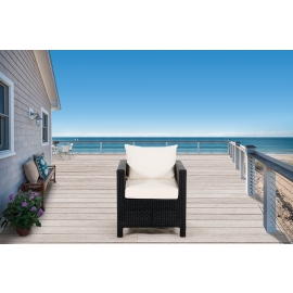 Sessel aus Polyrattan Darling schwarz
