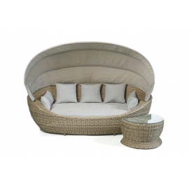 Sonneninsel Hawaii beige, Stoffbezug grau