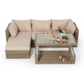 tisch noah natural mit rattan lounge 5-teilig