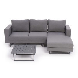 venus lounge outdoor grau mit garten tisch