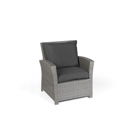 Wilma Rattan Lounge Dining Sessel grau